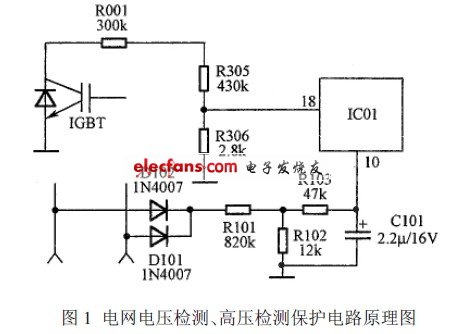 電網電壓檢測、高壓檢測保護電路原理圖