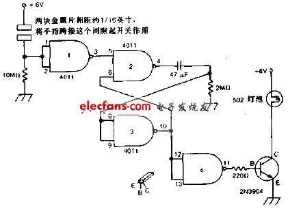 電容啟動(dòng)、電池供電指示墱電路圖