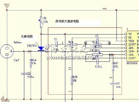 紅外信號(hào)放大濾波電路