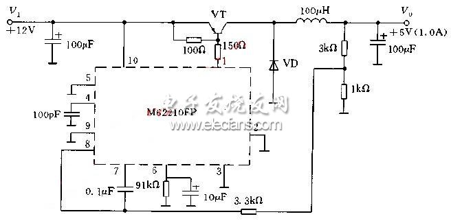 M62210FP采用通用直流和直流變換器電路