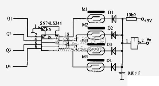 多干簧管開關(guān)信號(hào)輸入原理電路