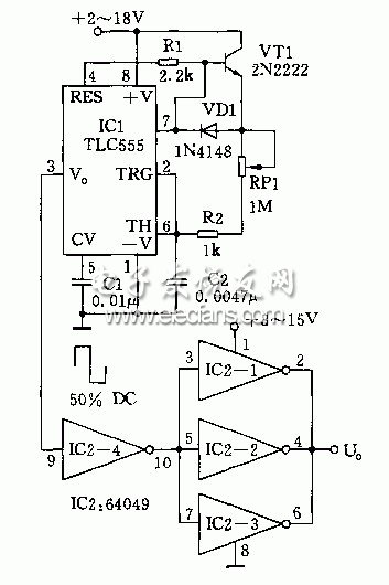 50%占空比的振蕩器電路