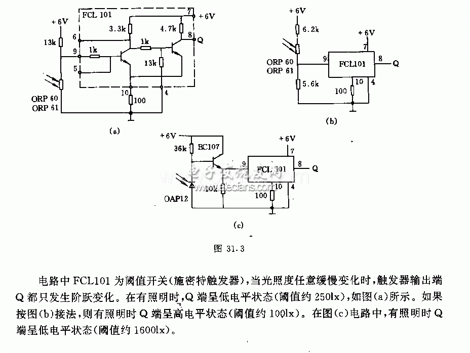 施密特觸發(fā)器構(gòu)成的光柵電路