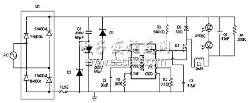 LED日光燈驅(qū)動(dòng)芯片PT4207典型應(yīng)用線路