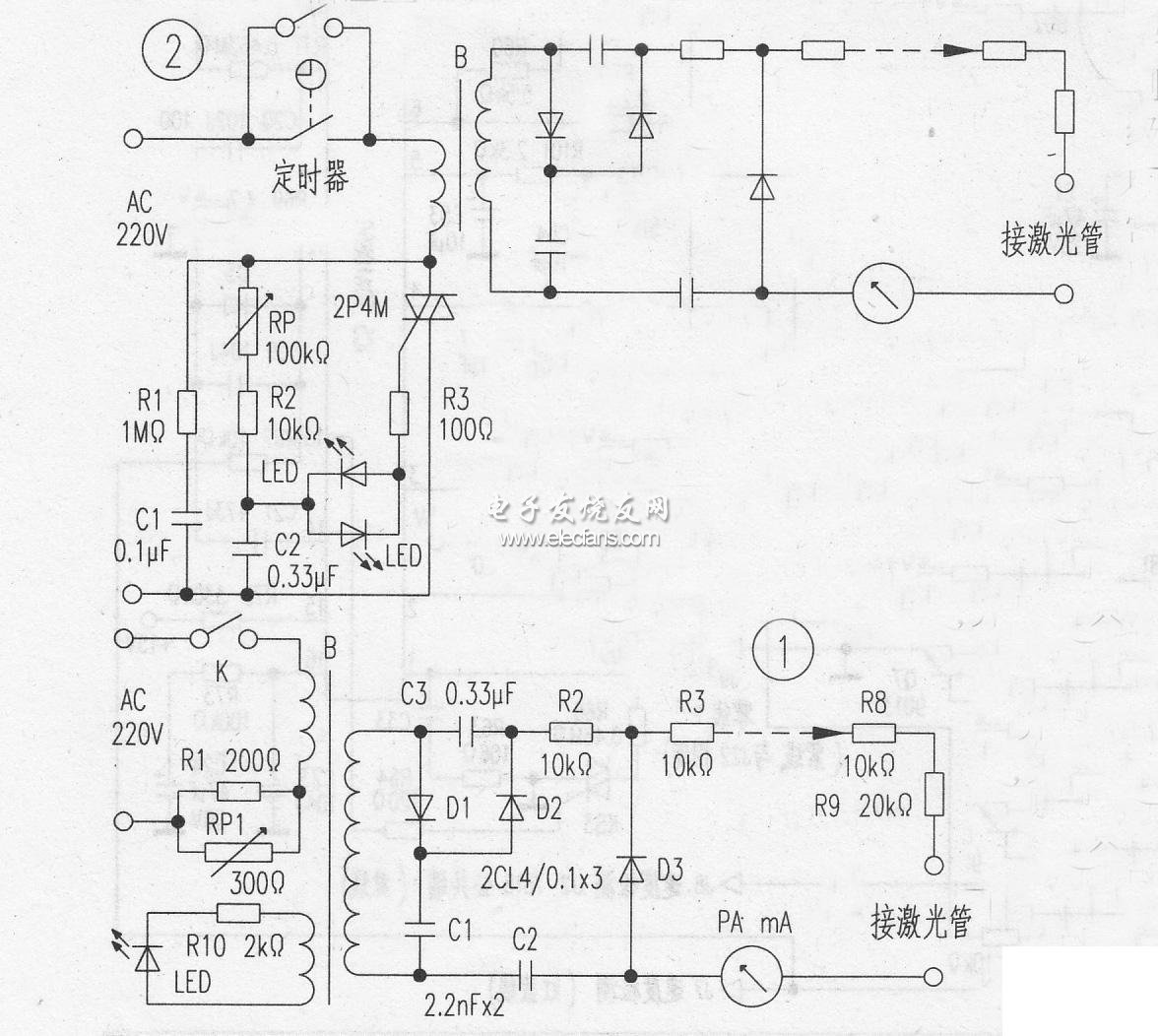 HN866型氦氖激光治療儀原理圖