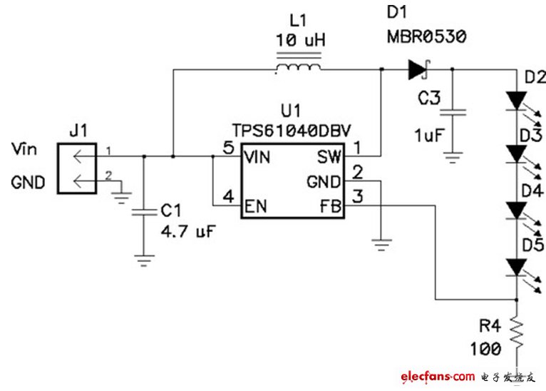  高度集成的升壓LED驅(qū)動器逐步升高輸入電壓