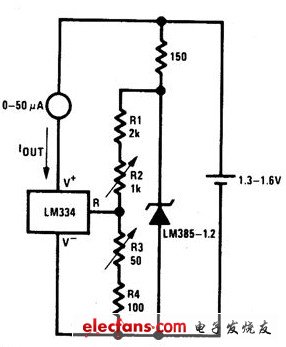 溫度計原理圖(0°F-50°F)