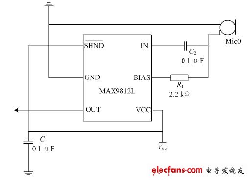 麥克風(fēng)前置放大電路原理圖