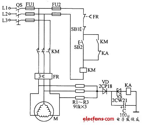 三角形聯(lián)結(jié)電動機(jī)斷相保護(hù)電路