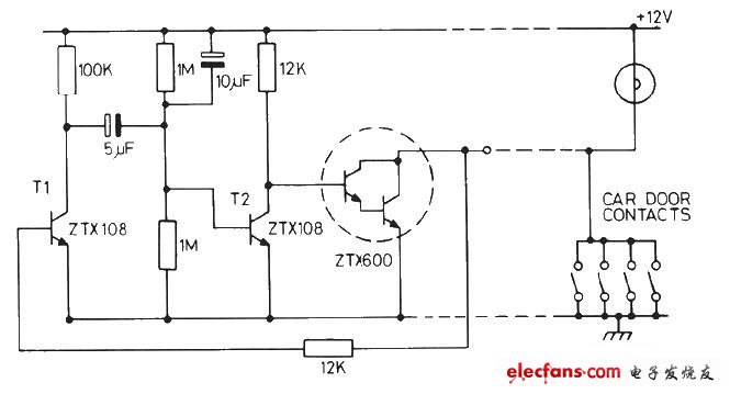 燈延時開關(guān)電路