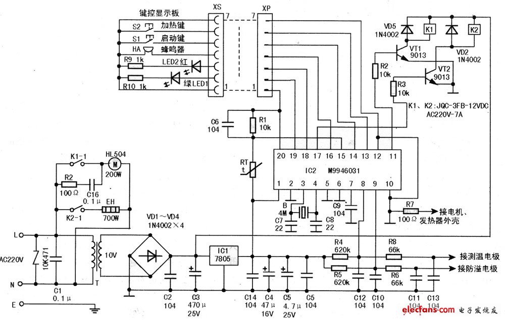 豆?jié){機電路原理圖