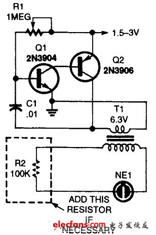 簡易霓虹燈驅(qū)動電路
