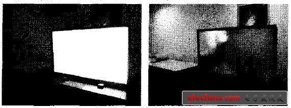 圖9 （左）點(diǎn)亮的背光源，（右）未點(diǎn)亮的背光源