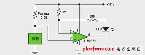 用LED指示電流幅度的電路設(shè)計(jì)