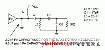 圖6. 高通L型阻抗轉(zhuǎn)換網(wǎng)絡(luò)