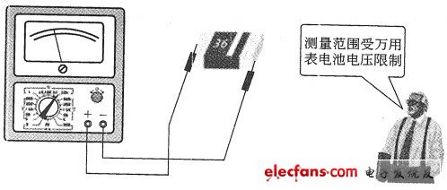 圖2 穩(wěn)壓貼片二極管穩(wěn)壓值的測(cè)量示圖