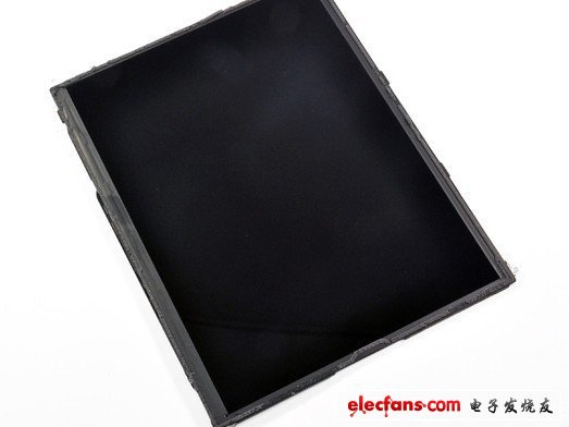 在9.7寸LCD顯示屏的背后有印有型號(hào)，相信來自三星。除了型號(hào)還發(fā)現(xiàn)三組神秘條碼。不清楚條碼有何用