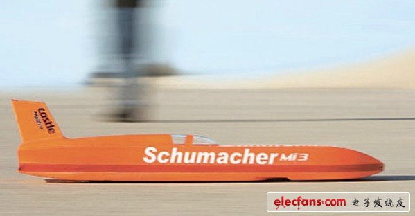 遙控電動車 2008年，由尼克。凱斯設計的一款外形酷似子彈頭的遙控汽車創(chuàng)下161.76英里每小時的紀錄