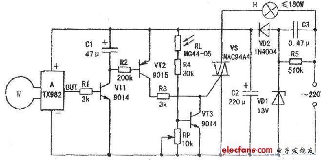 簡單易制的微波感應(yīng)延時節(jié)能燈