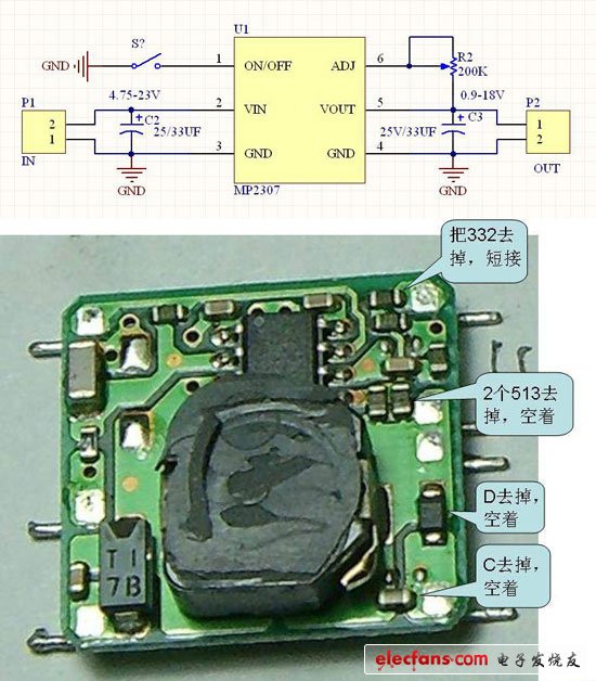 上圖是3R33S作為可調電源的接線圖