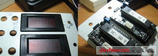 在開數(shù)顯電壓表頭的孔的時候，因為表頭兩側還有卡子