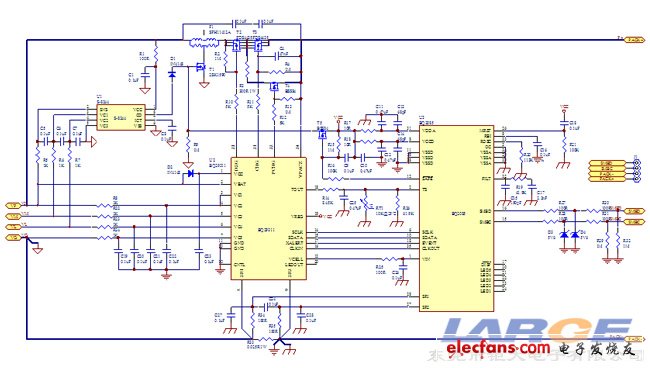 便攜式B超機電池設(shè)計方案原理圖