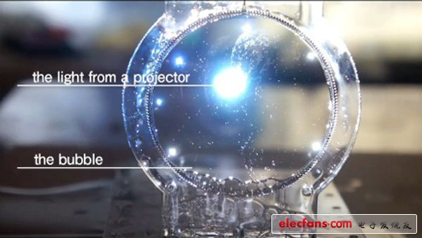 美日科學(xué)家聯(lián)合開發(fā)肥皂泡薄膜投影技術(shù)