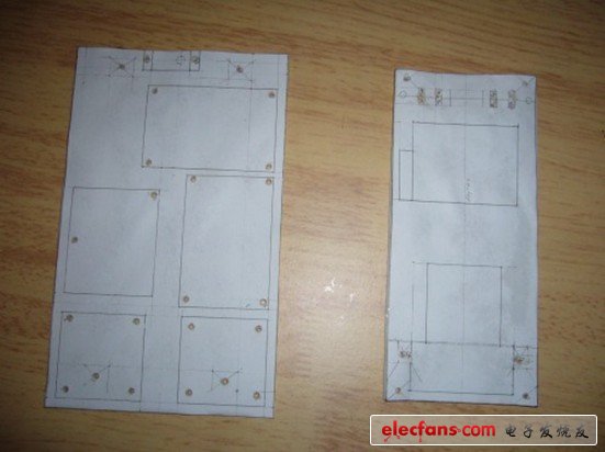 我用一些便宜的塑料板裁剪成我需要的形狀，我畫(huà)出了一個(gè)圖紙