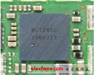 摩托羅拉RAZR智能手機中德州儀器WiFi SoC模塊