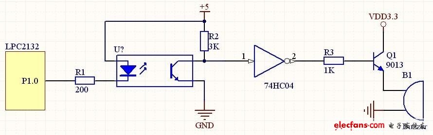 圖7 報(bào)警電路。