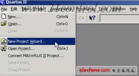 運行QuatrusII軟件（以下簡稱Q2），建立工程，F(xiàn)ileàNew Project Wizad