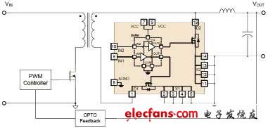 同步整流器模塊如何連接在變壓器的次級端上