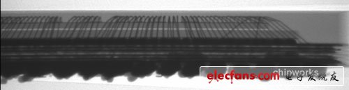 這是一個多芯片包括1 Gb三星DRAM內(nèi)存，見下面的x射線和拉模照片