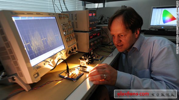 Li-Fi技術(shù)的發(fā)明者Herald Haas認(rèn)為可見(jiàn)光頻譜可以用來(lái)傳輸數(shù)據(jù)，由于可見(jiàn)光譜的頻譜寬度比傳統(tǒng)的射頻頻譜大得多，因此能夠帶來(lái)更高的帶寬