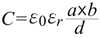 電容量可以藉由以下的公式計(jì)算出來(lái)