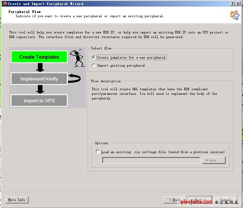 選擇從模板創(chuàng)建新外設(shè)