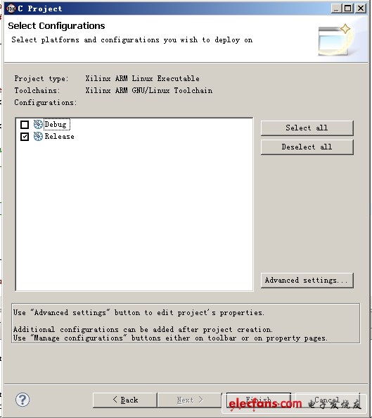 在工程配置選項(xiàng)中，去掉Debug（因?yàn)槲覀儾恍枰M(jìn)行調(diào)試），只保留Release