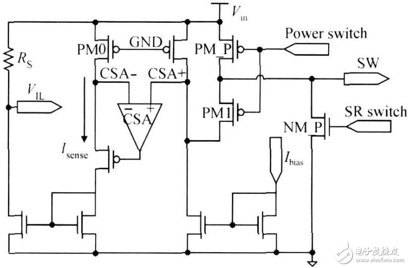 　圖5 功率開(kāi)關(guān)電流檢測(cè)模塊