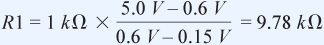 因此，可使用以下公式獲取150 mV的有效反饋基準(zhǔn)，其中R2 = 1 kΩ，VSUP = 5 V：