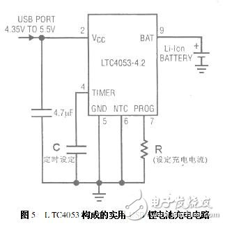 LTC4053構(gòu)成的實(shí)用USB鋰電池充電電路
