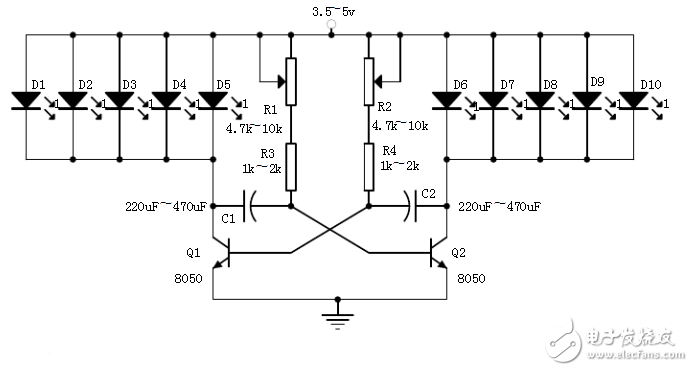 廣告彩燈制作電路設(shè)計(jì)