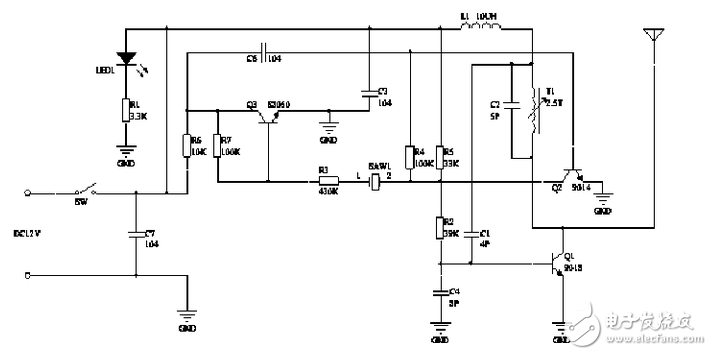 藍(lán)牙無(wú)線門鈴發(fā)射電路模塊設(shè)計(jì)