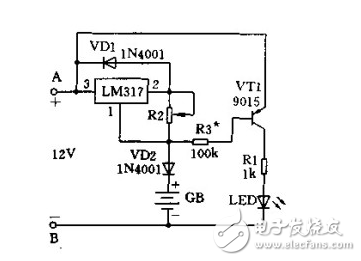 簡易恒流充電電路設(shè)計圖