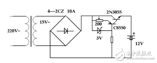 經(jīng)典汽車(chē)電瓶充電電路圖