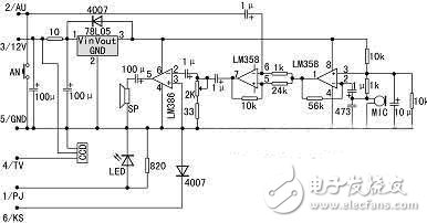 彩色壁掛可視門鈴整體電路設(shè)計