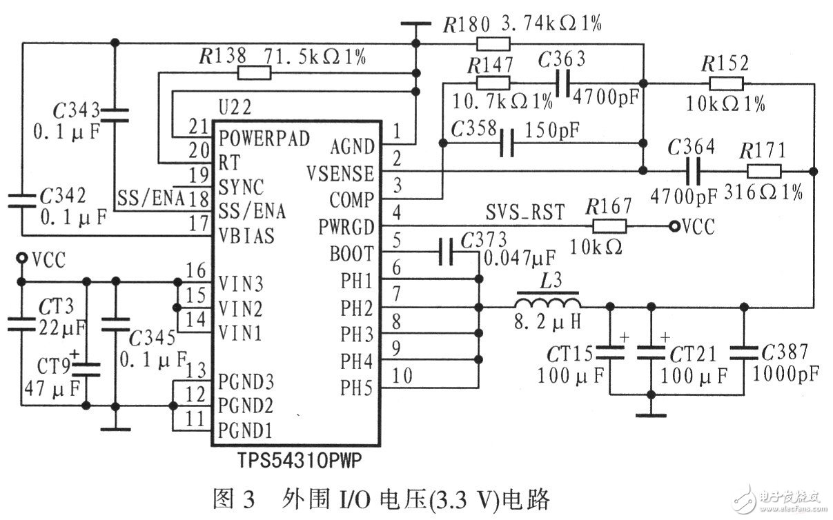 采用TPS54310的雷達視頻信號模擬器的電源電路設(shè)計