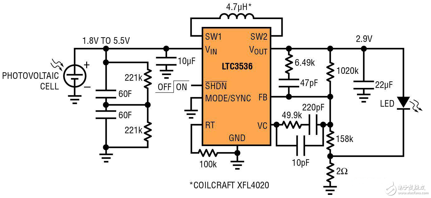 太陽能供電型LED驅動器電路設計