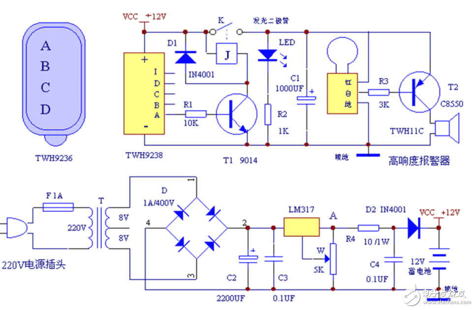 微波感應(yīng)人體傳感器的典型應(yīng)用電路設(shè)計