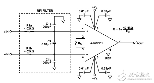 盤點(diǎn)放大器中射頻干擾整流誤差電路 —電路圖天天讀（69）