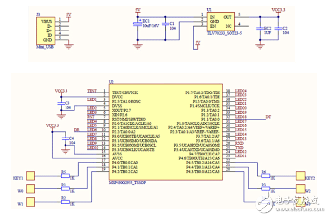 電容觸摸MSP430電路與LED驅(qū)動電路設(shè)計(jì)詳解